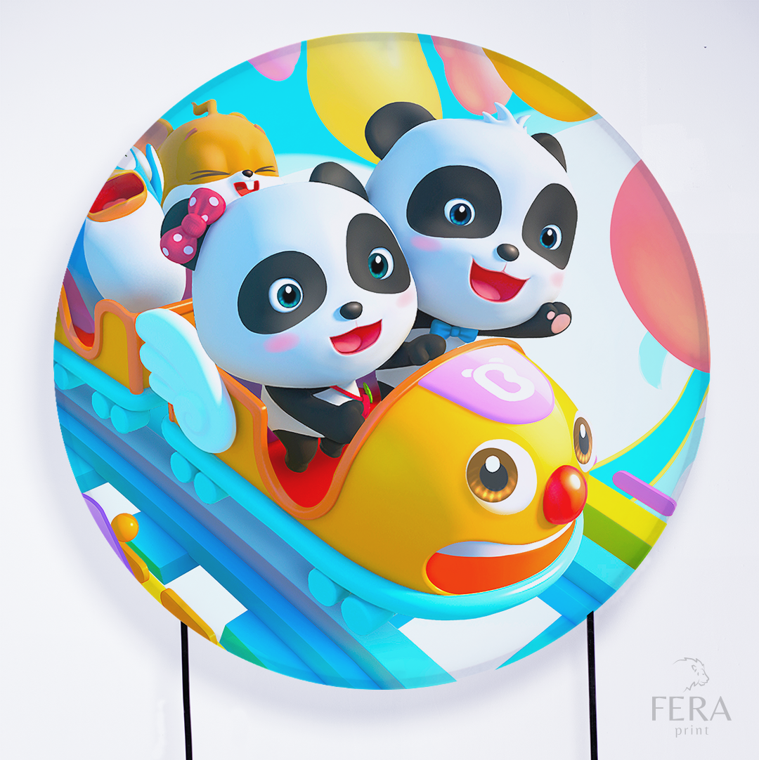 Painel Redondo r Panda Sublimado – Fera Print