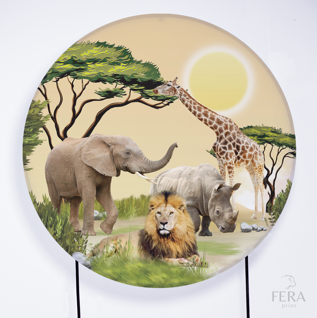 Painel Redondo r Panda Sublimado – Fera Print