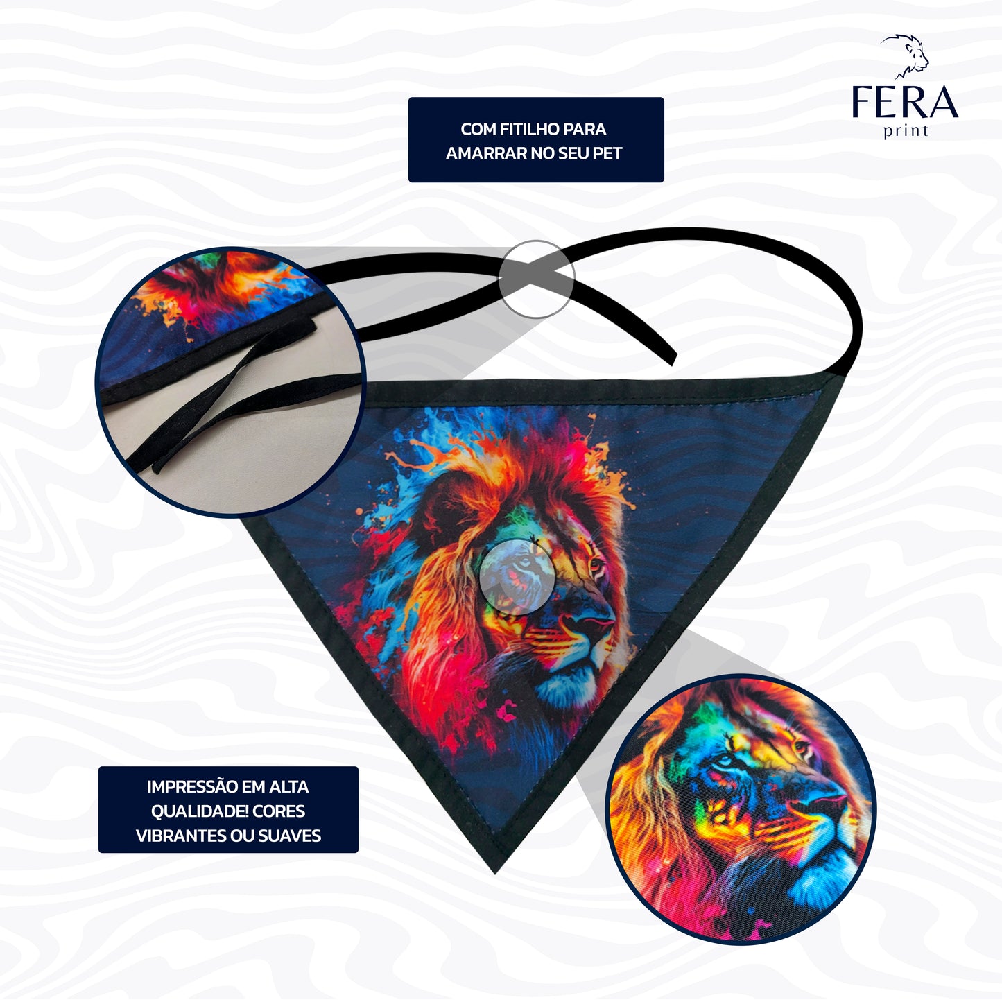 Bandana Sublimada para Pet Shop