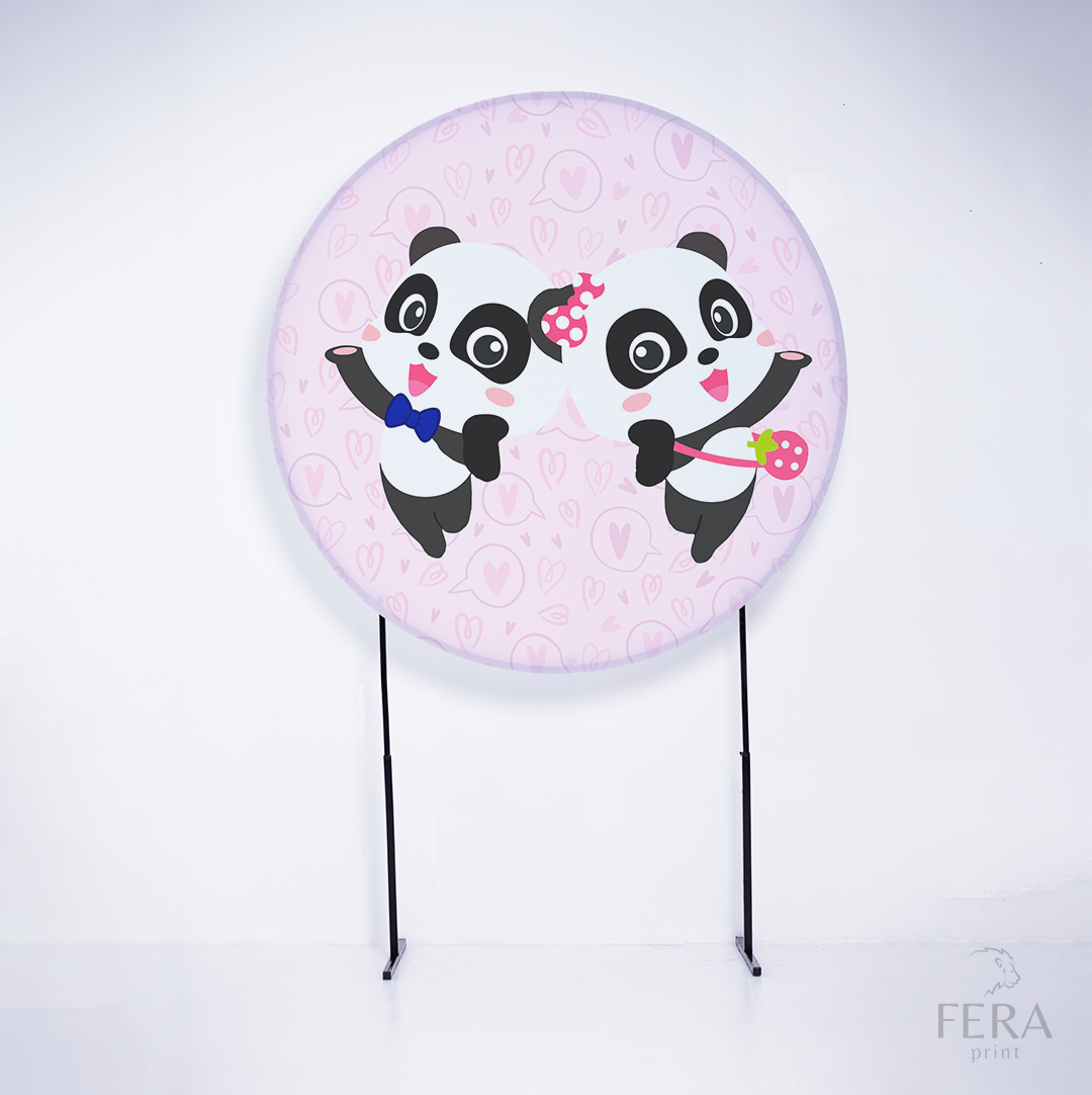 Painel Redondo r Panda Sublimado – Fera Print