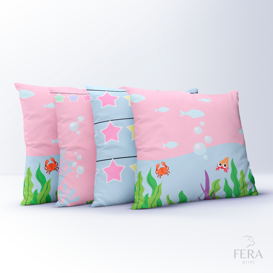 Capa de Almofada Estampada Decorativa 35X35cm - Apenas 1 unidade