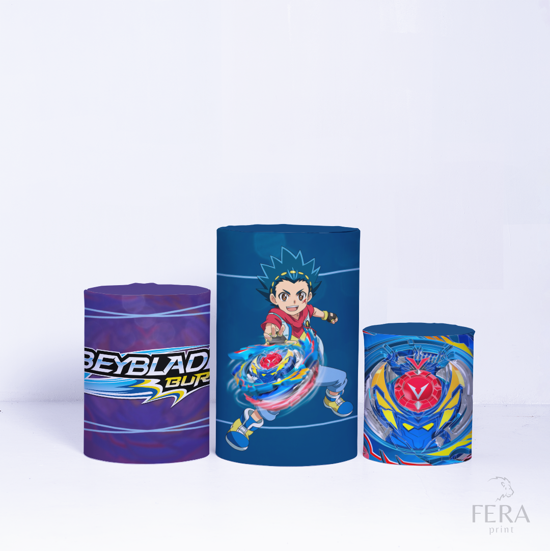 Kit Capa Cilindros + Capa Painel Beyblade Sublimado