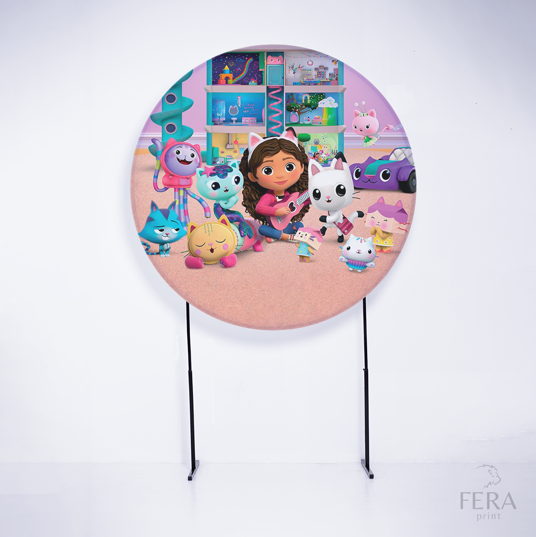 Painel Redondo Gatinha Sublimado – Fera Print