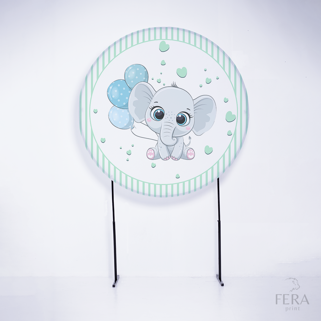 Kit Capa Cilindros + Capa Painel Elefante Baby Sublimado