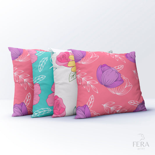 Capa de Almofada Estampada Decorativa 35X35cm - Apenas 1 unidade