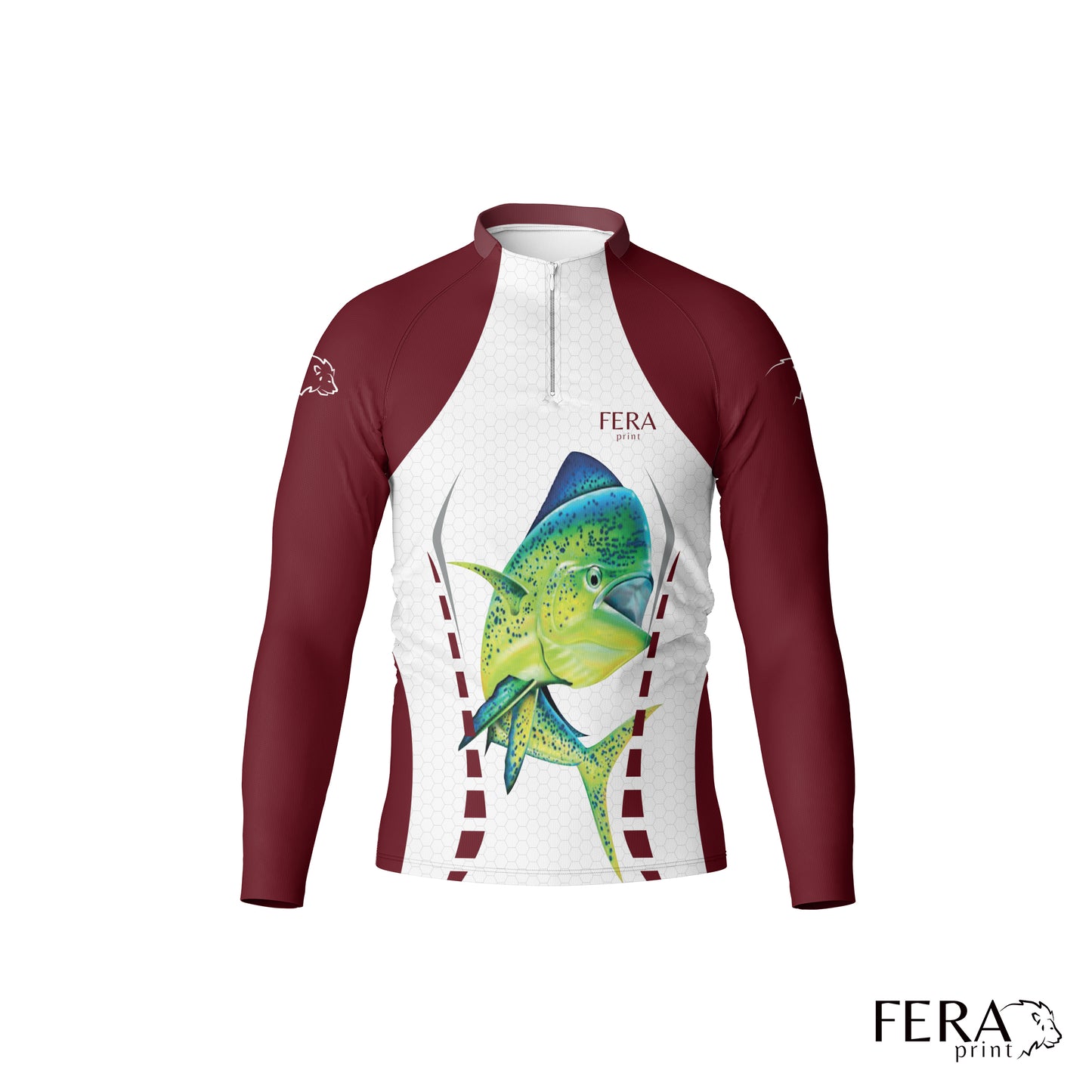 Camiseta de Pesca Manga Longa com Zíper