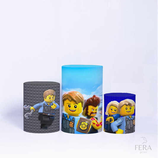 Trio Capa Cilindro Lego c/ Elástico