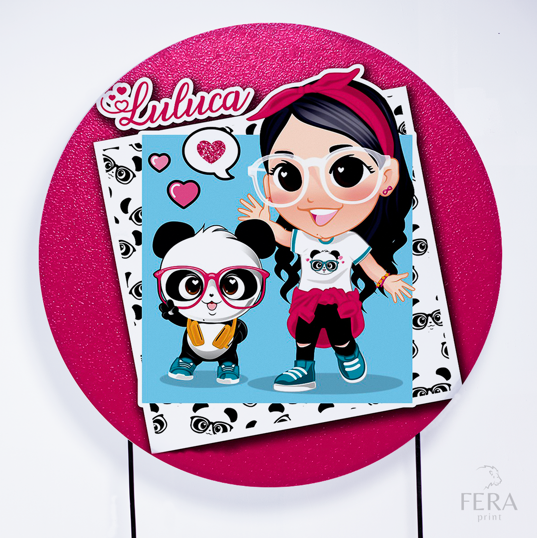 Painel Redondo r Panda Sublimado – Fera Print