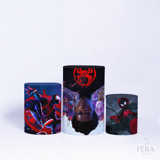 Trio Capa Cilindro Herói Aranha c/ Elástico