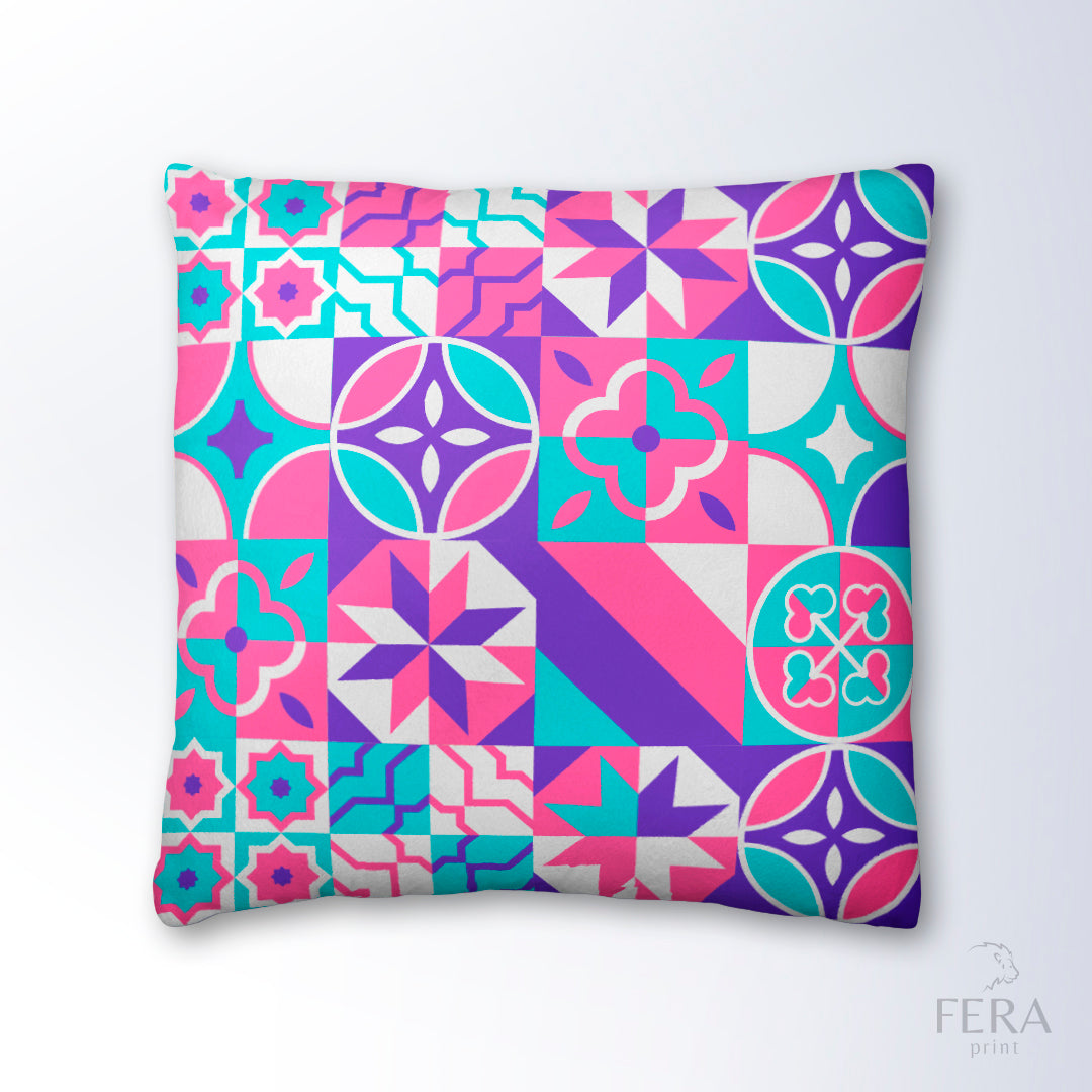 Capa de Almofada Estampada Decorativa 35X35cm - Apenas 1 unidade