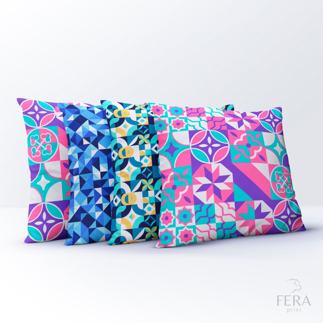 Capa de Almofada Estampada Decorativa 35X35cm - Apenas 1 unidade