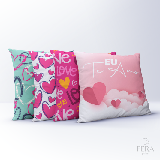 Capa de Almofada Estampada Decorativa 35X35cm - Apenas 1 unidade