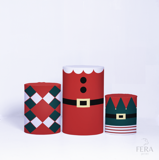 Trio Capa Cilindro Natal c/ Elástico