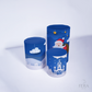 Kit Capa Cilindros + Capa Painel Natal Azul Sublimado