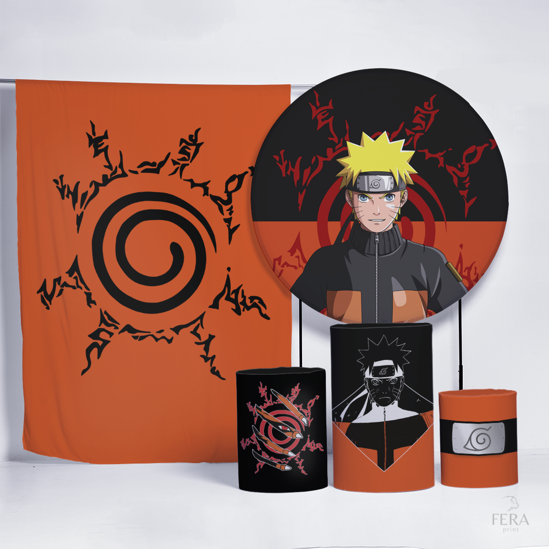 Kit Painéis + Trio Capa Cilindro Casado Ninja Laranja Sublimado