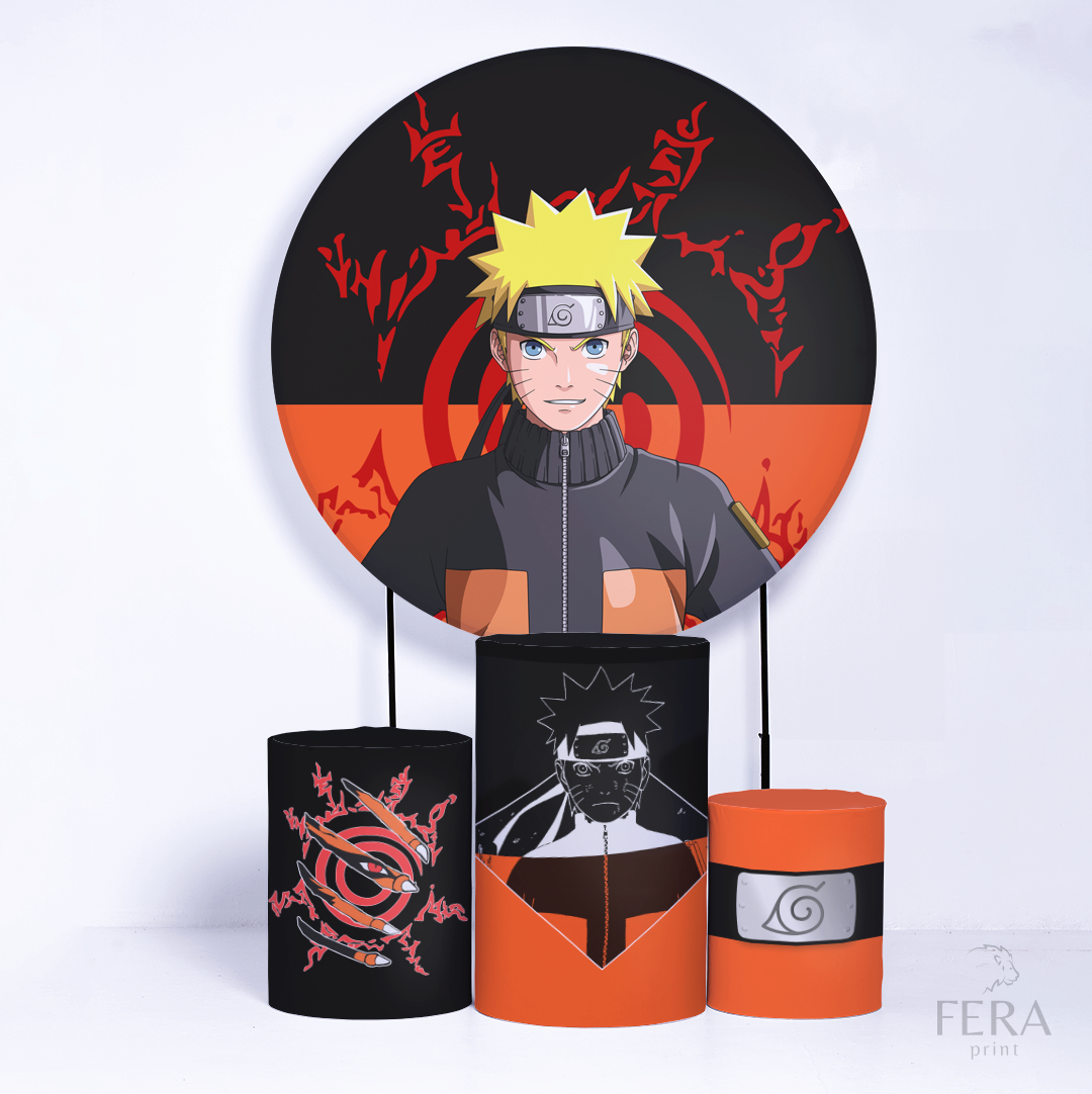 Kit Painéis + Trio Capa Cilindro Casado Ninja Laranja Sublimado