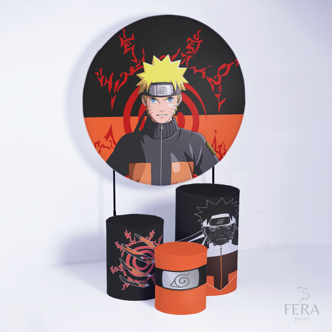 Kit Painéis + Trio Capa Cilindro Casado Ninja Laranja Sublimado