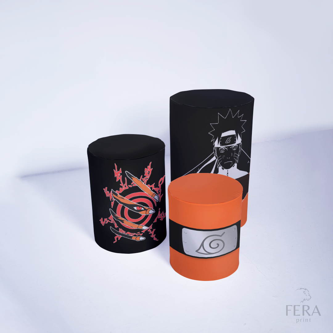 Kit Painéis + Trio Capa Cilindro Casado Ninja Laranja Sublimado