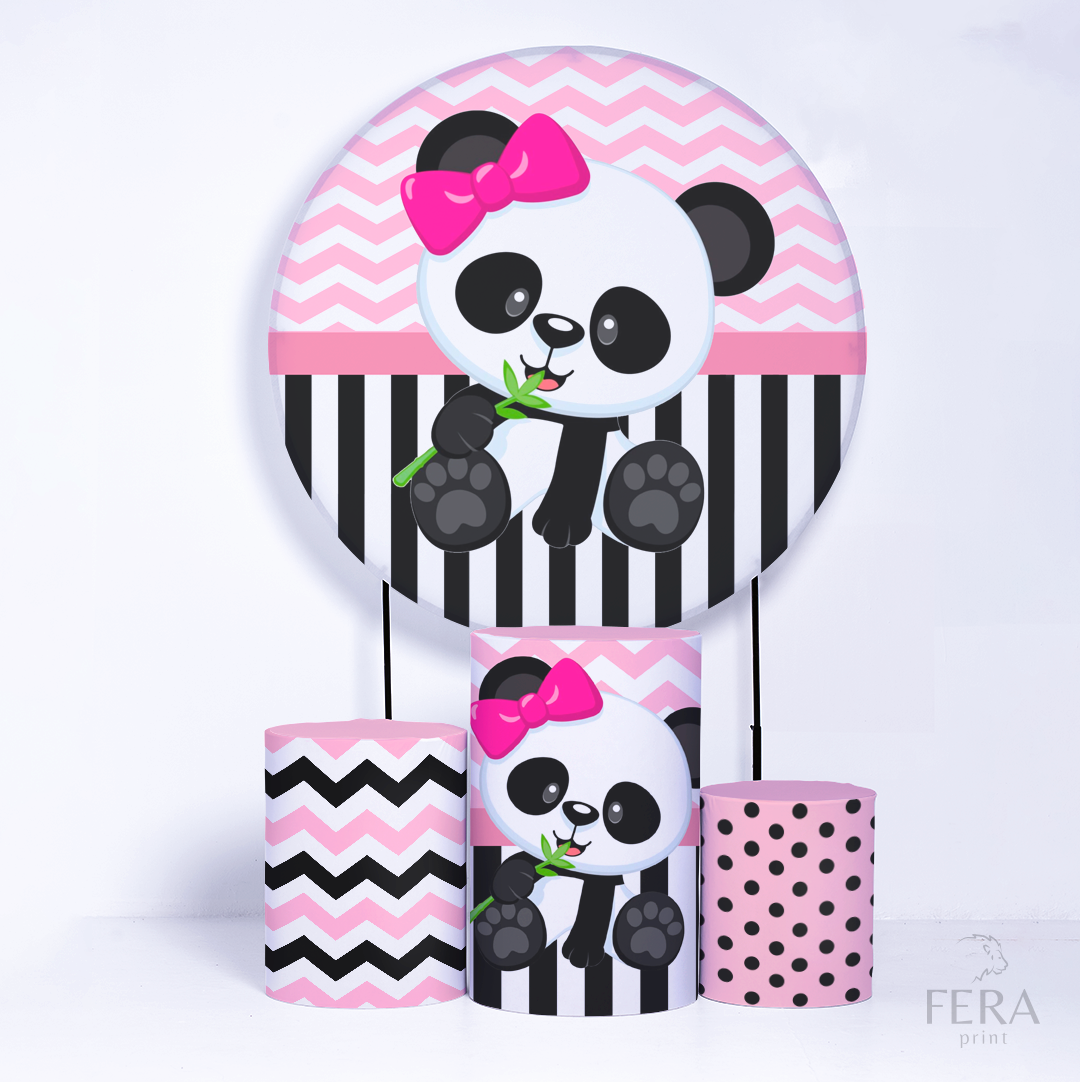 Kit Painéis + Trio Capa Cilindro Casado Panda Sublimado