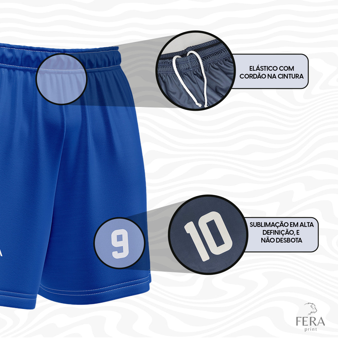 Uniforme Esportivo Personalizado Sublimado Shorts