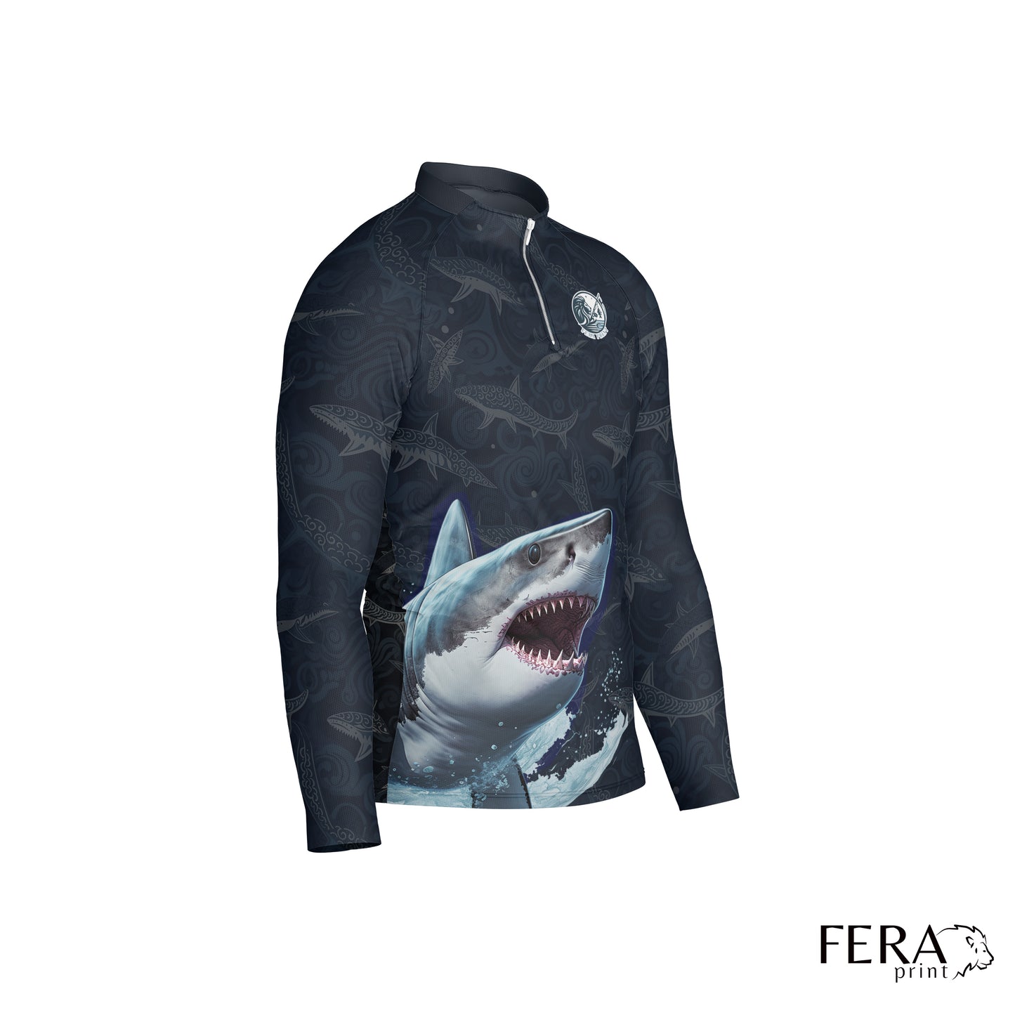 Camiseta de Pesca Manga Longa com Zíper