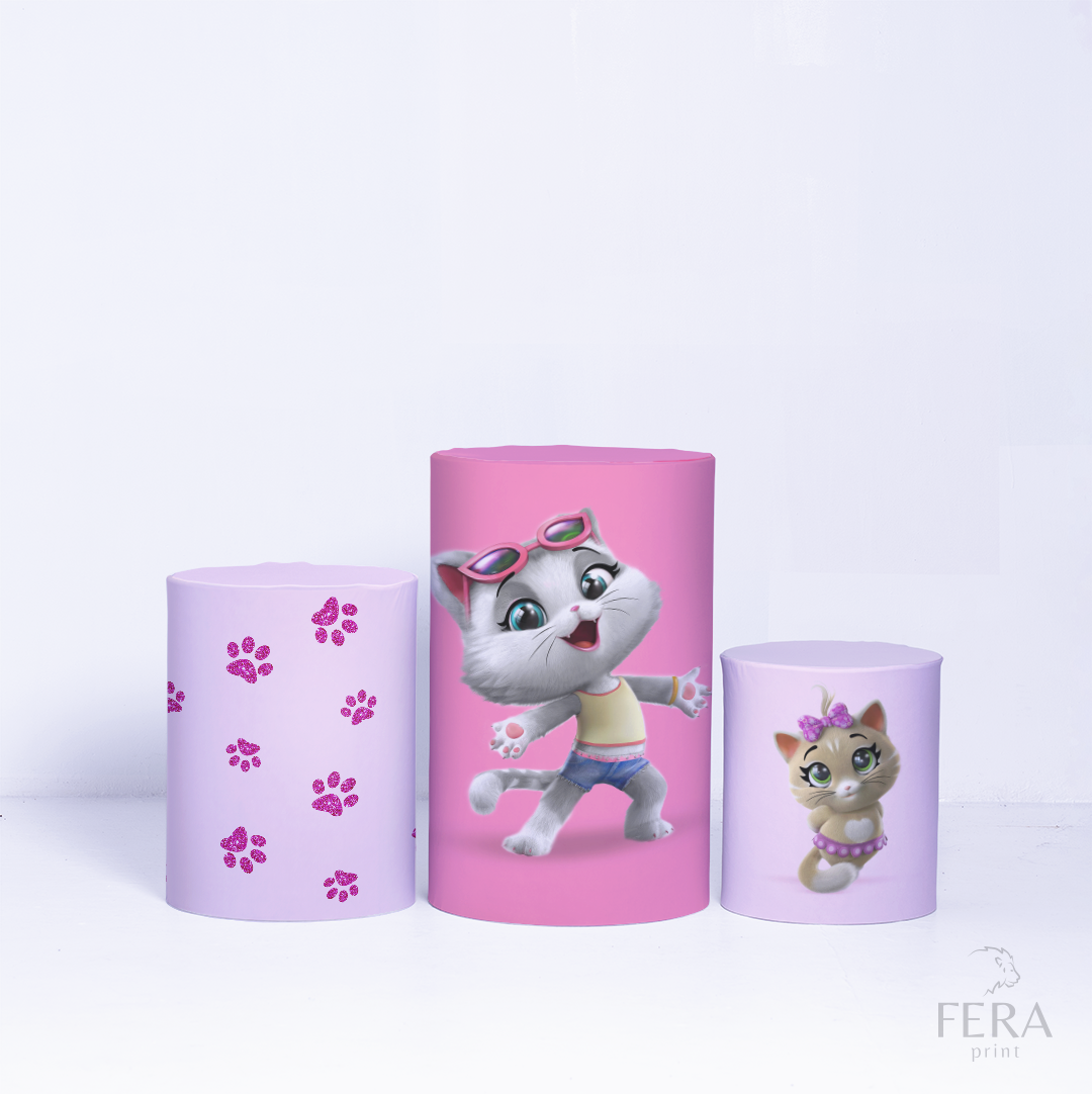 Kit Capa Cilindros + Capa Painel Gatos Sublimado