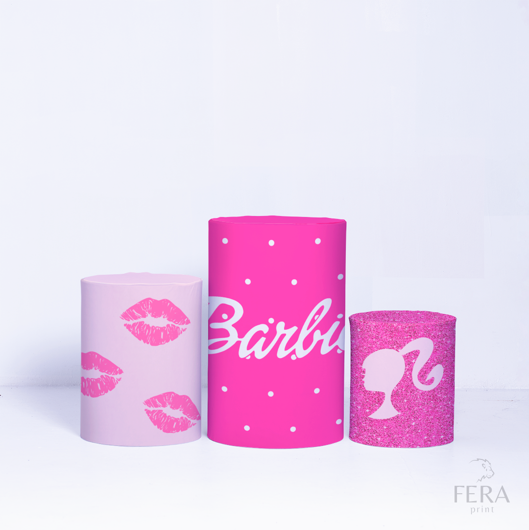 Kit Painéis + Trio Capa Cilindro Casado Boneca Loira Sublimado