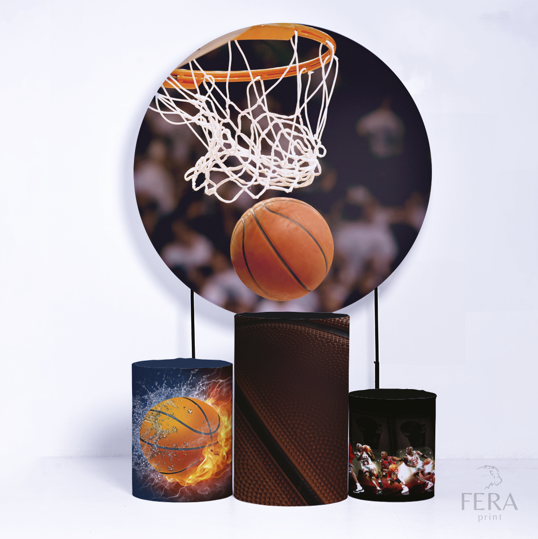 Kit Capa Cilindros + Capa Painel Basquete Sublimado