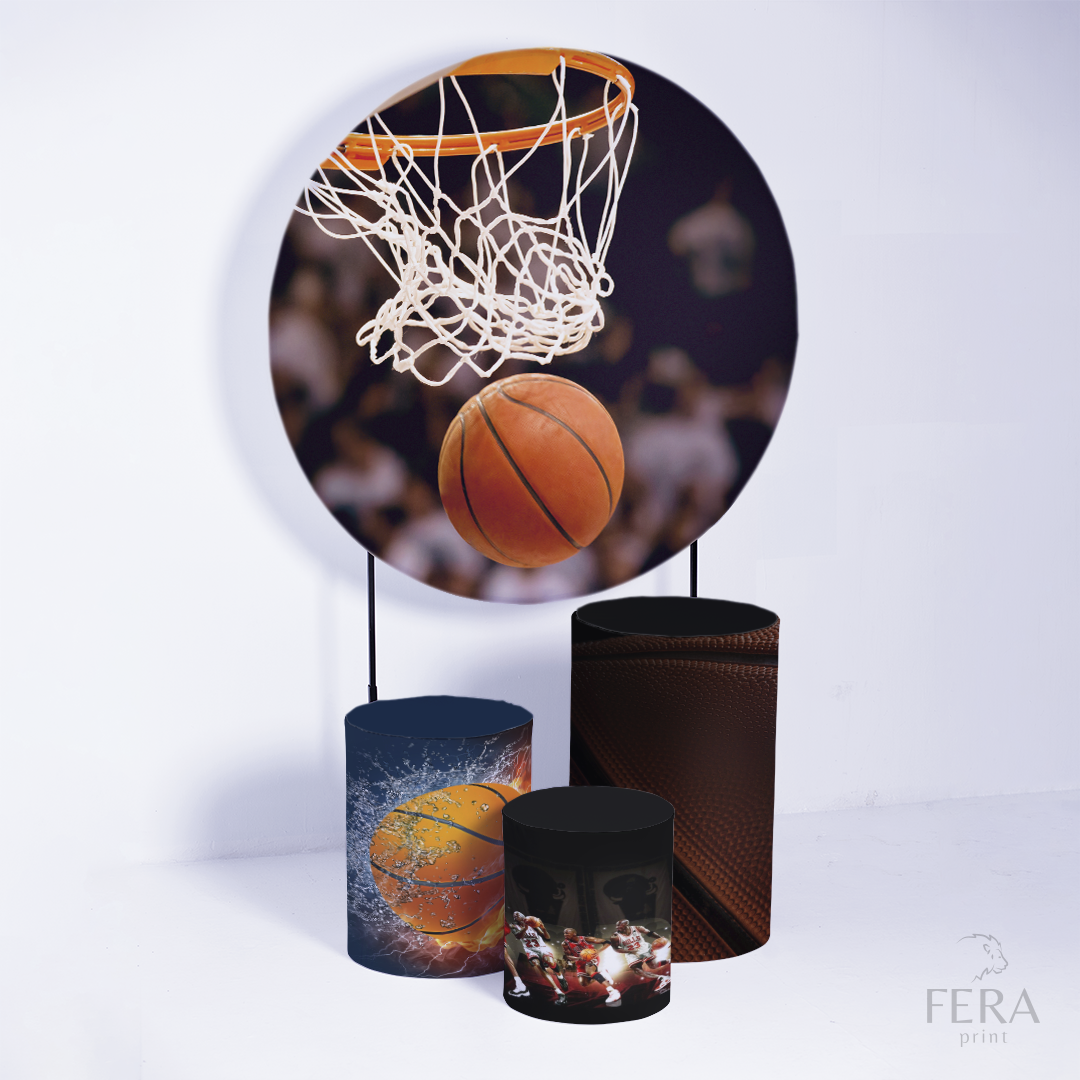 Kit Capa Cilindros + Capa Painel Basquete Sublimado