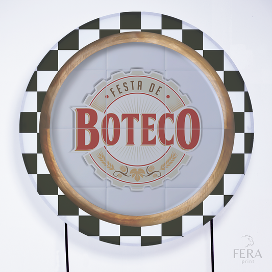 Painel Redondo Boteco Logo Sublimado