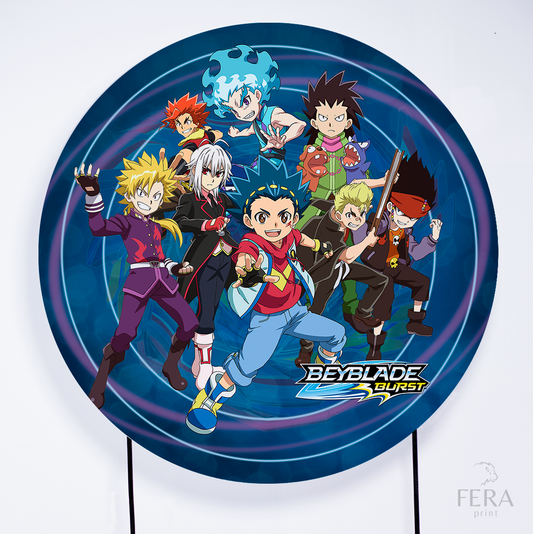 Painel Redondo Beyblade Sublimado