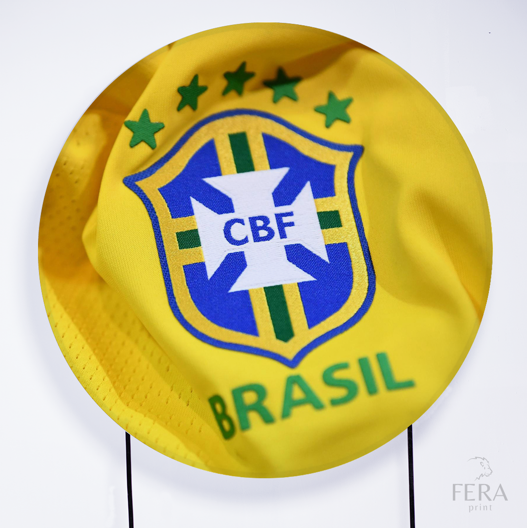 Painel Redondo CBF Brasil Amarelo Sublimado