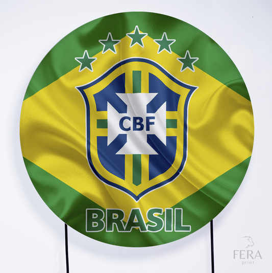 Painel Redondo CBF Brasil Sublimado