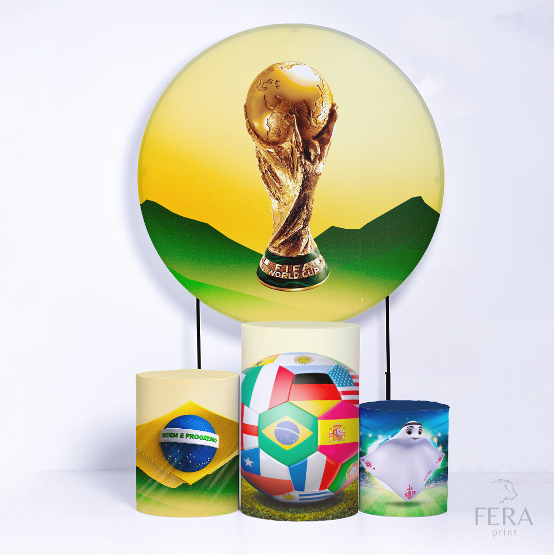 Kit Capa Cilindros + Capa Painel Copa do Mundo Sublimado