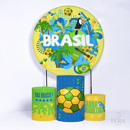 Kit Capa Cilindros + Capa Painel Brasil Sublimado