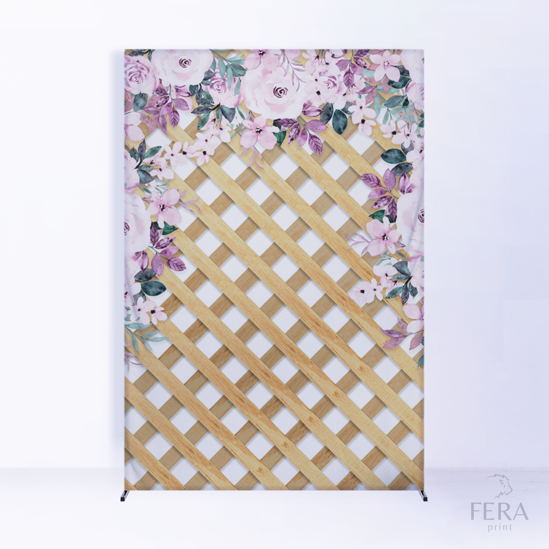 Painel Lateral Pallet Flores c/ Forro