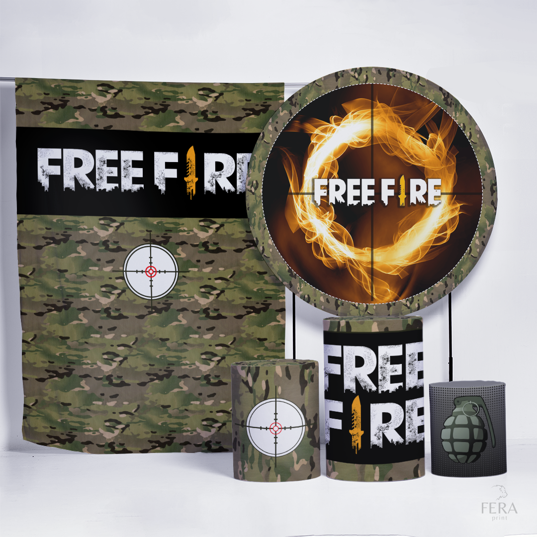 Kit Capa Painel + Trio Cilindros Free Fire 02, Loja