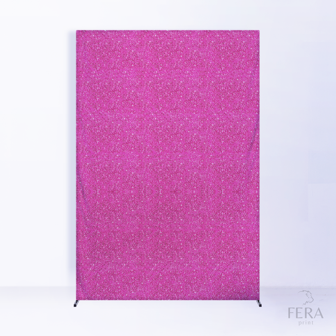Painel Lateral Glitter Rosa c/ Forro