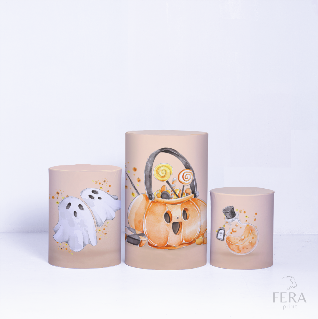 Kit Capa Cilindros + Capa Painel Halloween Fantasia Sublimado