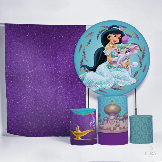 Kit Painéis + Trio Capa Cilindro Casado Princesa Arábia Sublimado