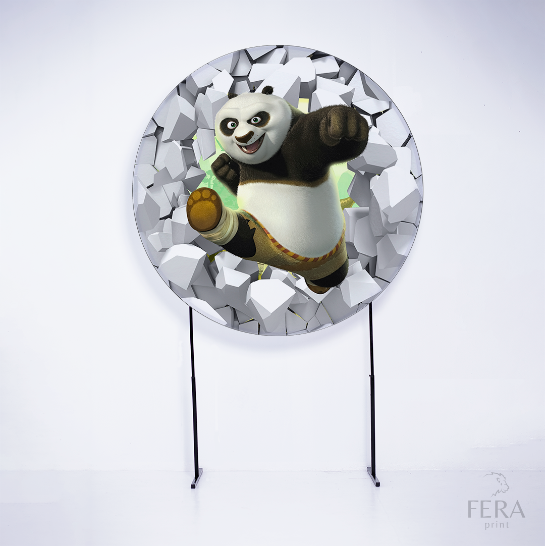 Painel Redondo r Panda Sublimado – Fera Print