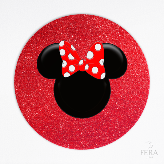 Kit 6 Capas de Sousplat Glitter Vermelho Sublimado