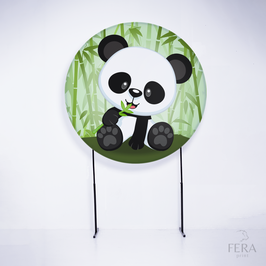 Painel Redondo r Panda Sublimado – Fera Print