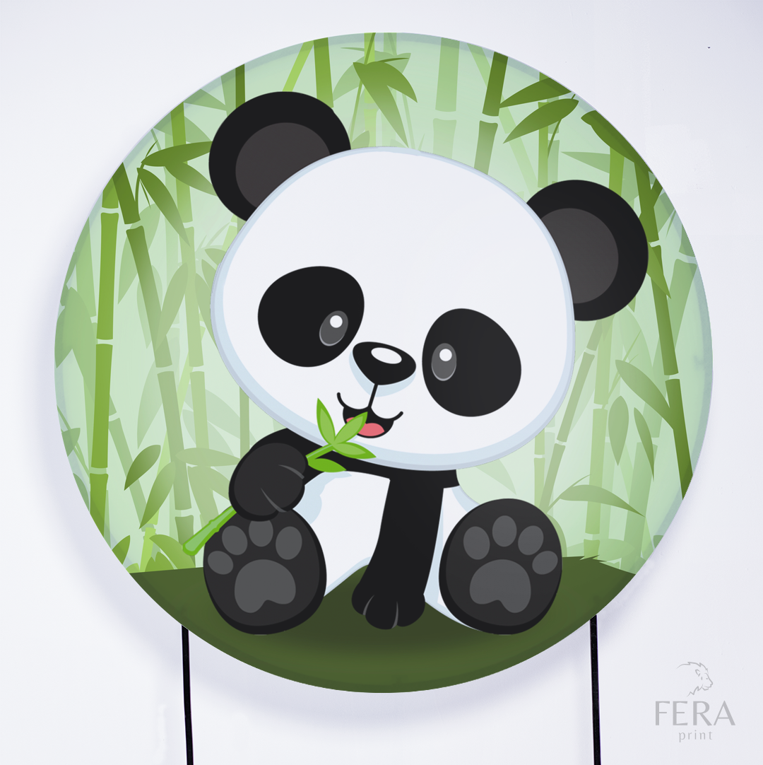 Painel Redondo Panda Sublimado