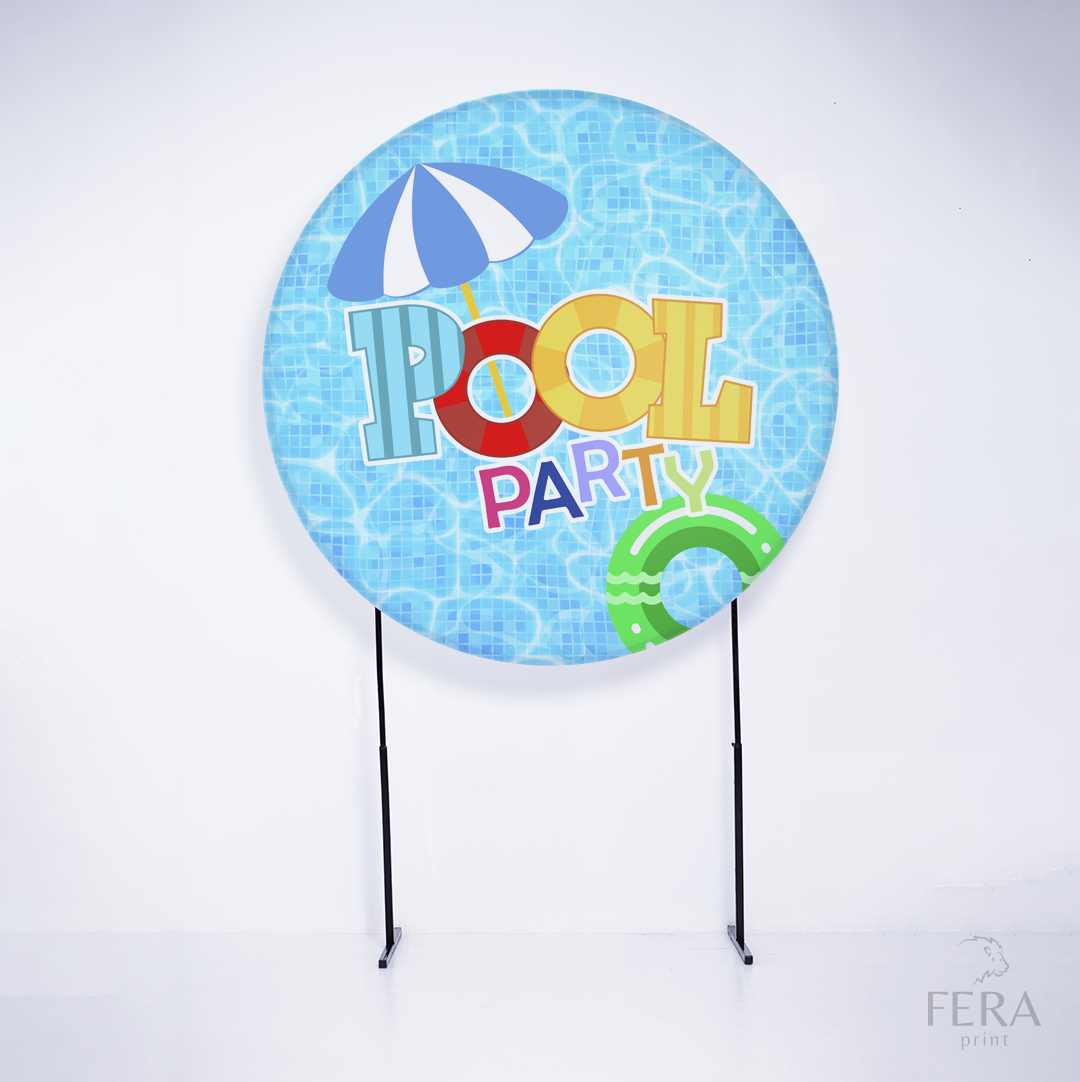 Painel Redondo e Capas Tecido Pool Party FKPC-146 - Felicitá