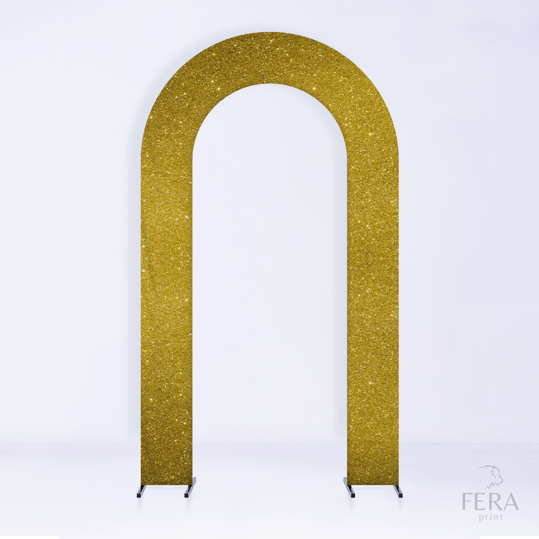 Painel Portal Sublimado Glitter Dourado c/ Forro