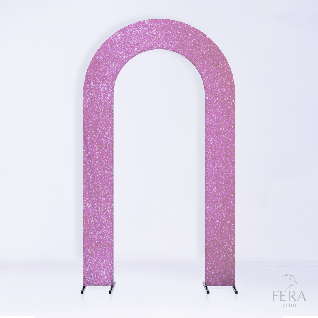 Painel Portal Sublimado Glitter Rosa Claro c/ Forro