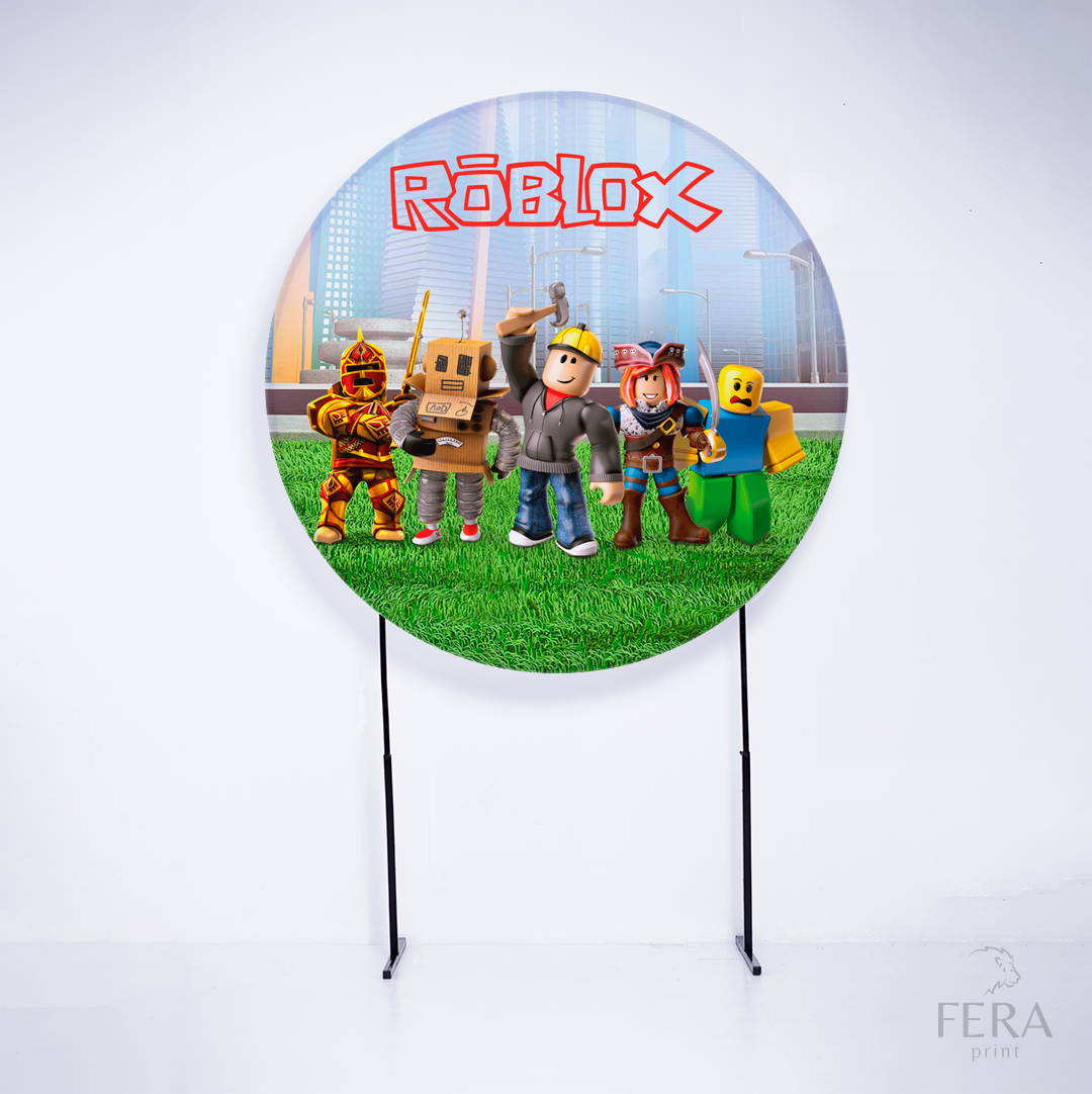 Kit Painel Sublimado + Capa de Cilindro - Roblox 4