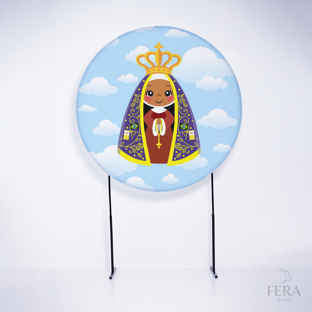 Painel Redondo Nossa Senhora Aparecida Sublimado – Fera Print