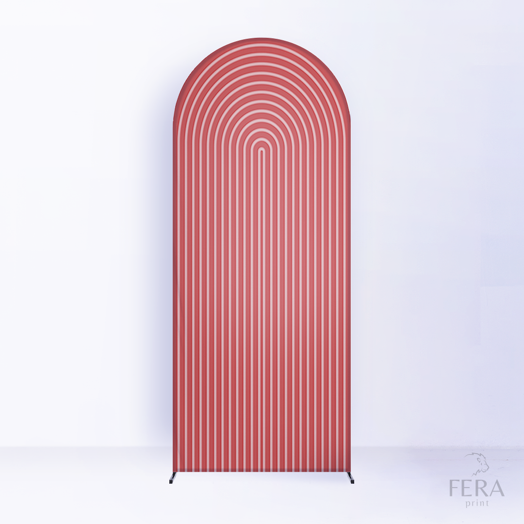 Painel Romano Espiral Vermelho c/ Forro